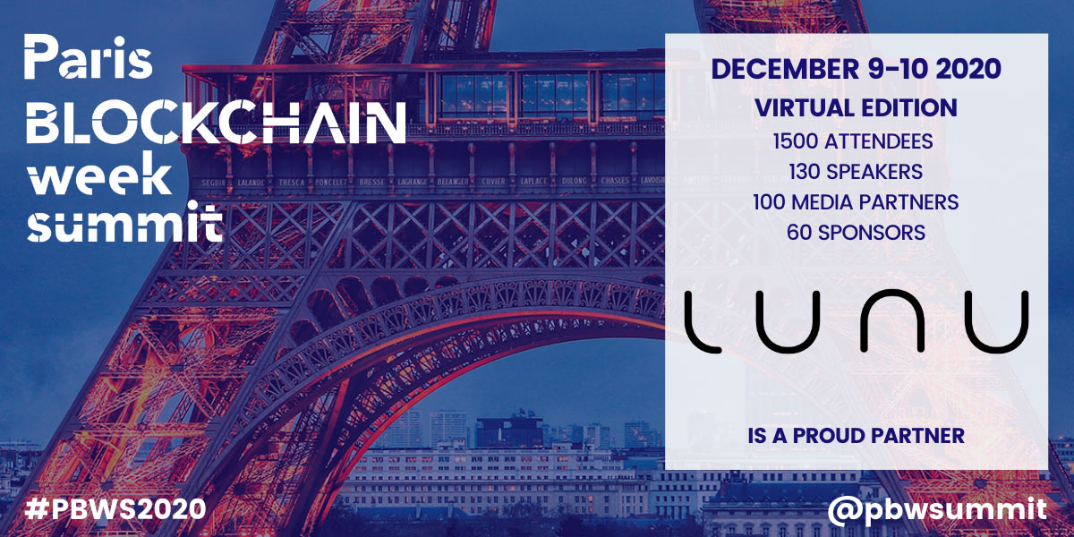 Lunu to speak about the future of blockchain at Paris Blockchain Week Summit 2020